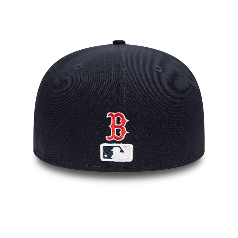 59fifty New Era Boston Sox Side Patch Bloom Fitted Gorras Azules | PT6084729