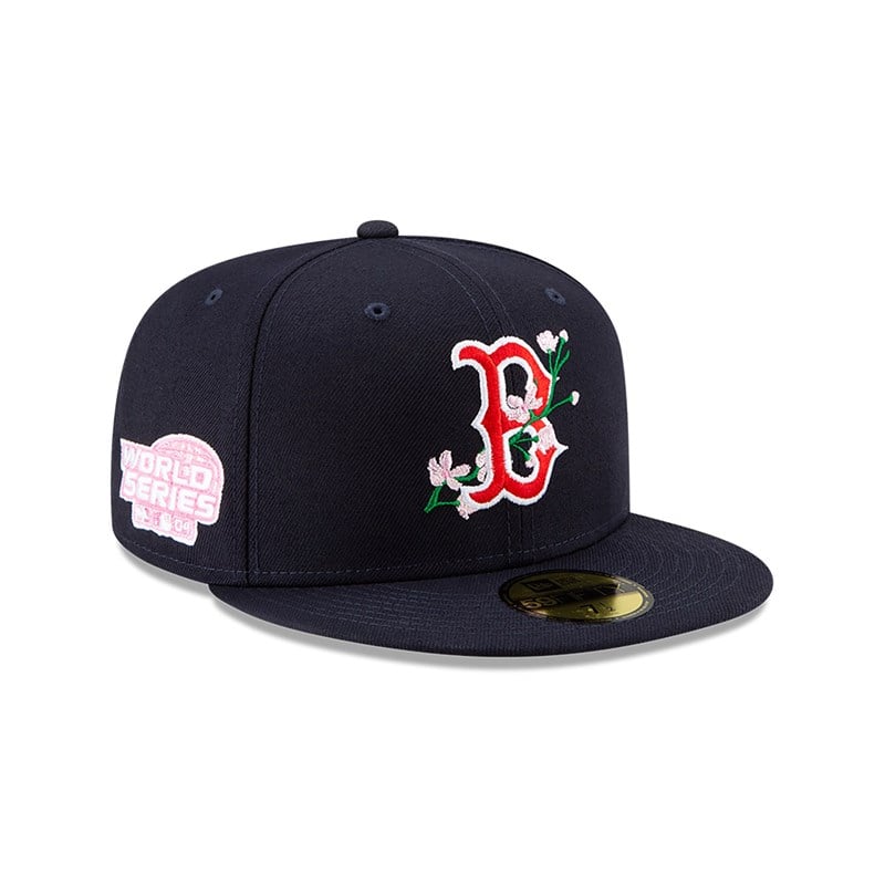 59fifty New Era Boston Sox Side Patch Bloom Fitted Gorras Azules | PT6084729