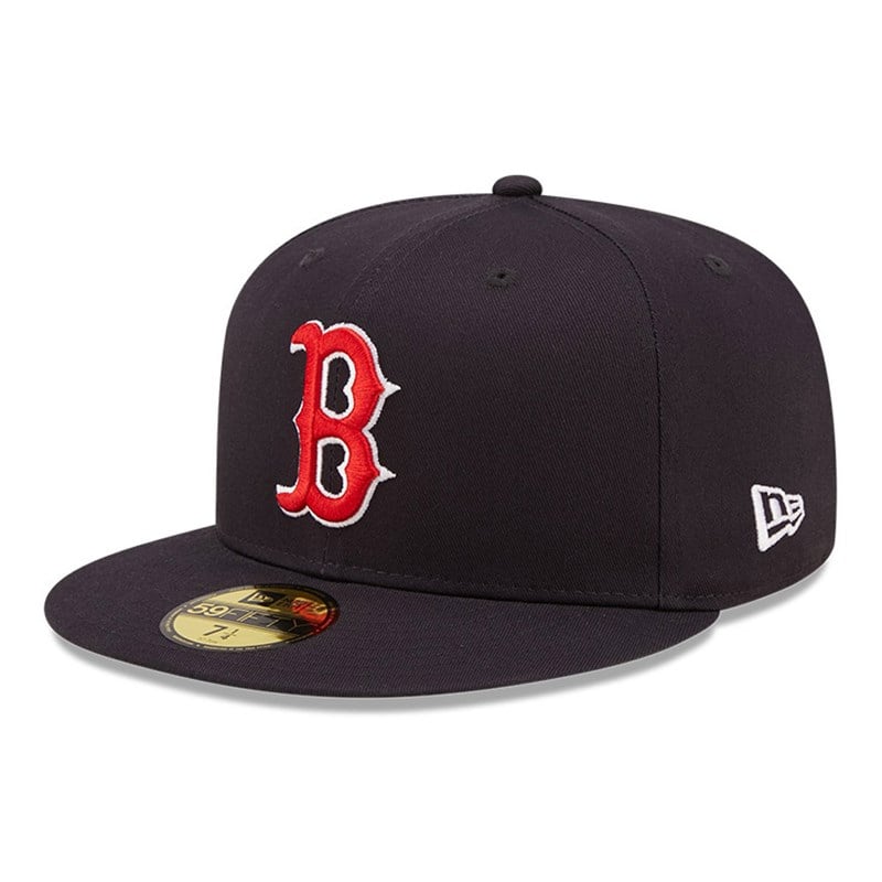 59fifty New Era Boston Sox Side Patch Fitted Gorras Azules | KW2157096