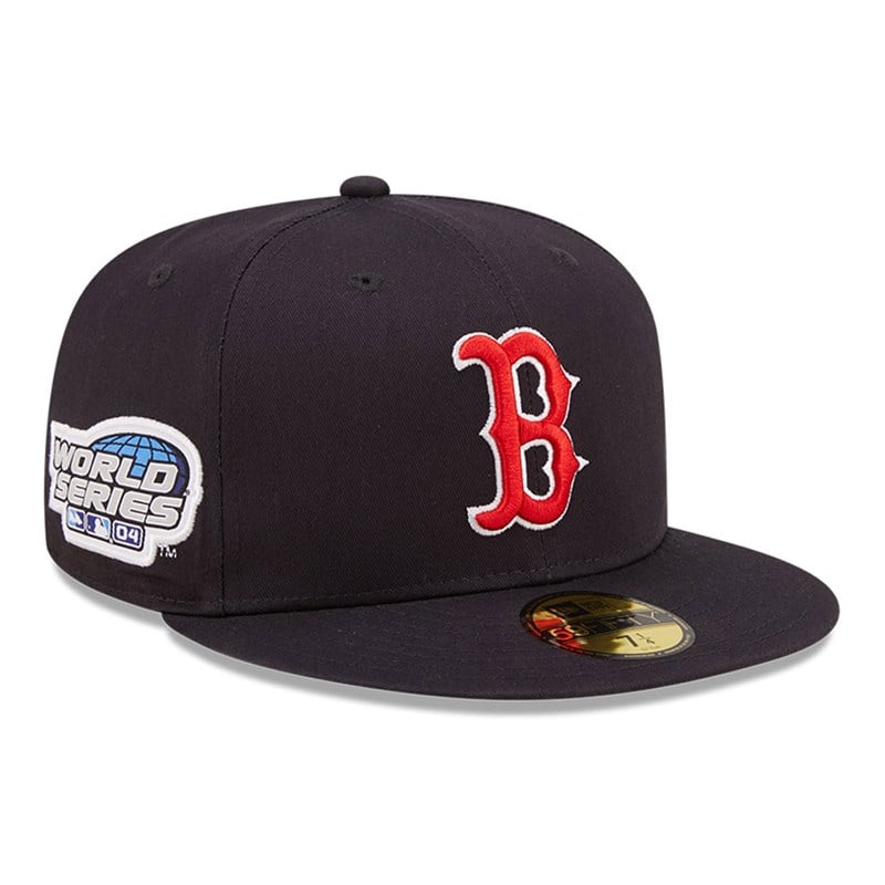 59fifty New Era Boston Sox Side Patch Fitted Gorras Azules | KW2157096