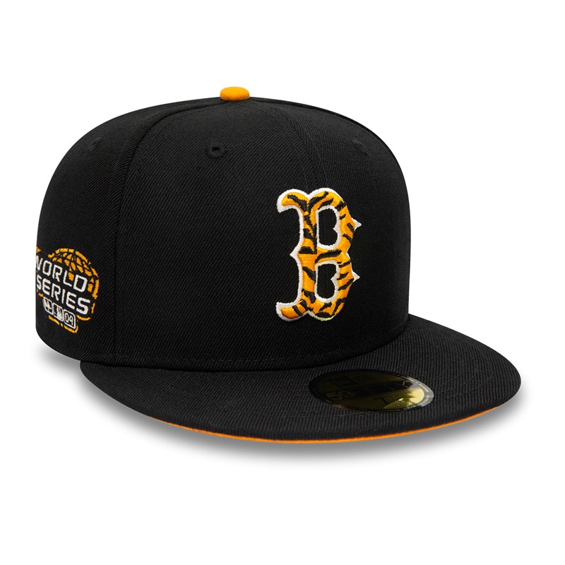 59fifty New Era Boston Sox Tiger Fill Fitted Gorras Negros | DR3418607