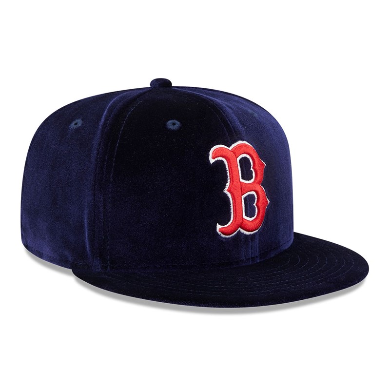 59fifty New Era Boston Sox Velvet Fitted Gorras Azules | WY5917408