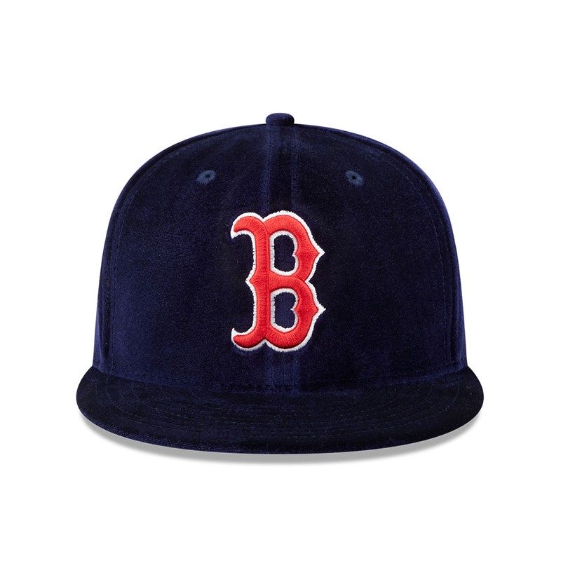 59fifty New Era Boston Sox Velvet Fitted Gorras Azules | WY5917408