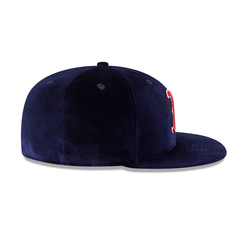 59fifty New Era Boston Sox Velvet Fitted Gorras Azules | WY5917408