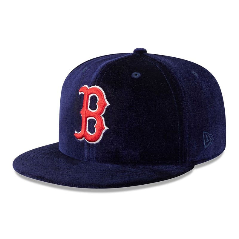 59fifty New Era Boston Sox Velvet Fitted Gorras Azules | WY5917408