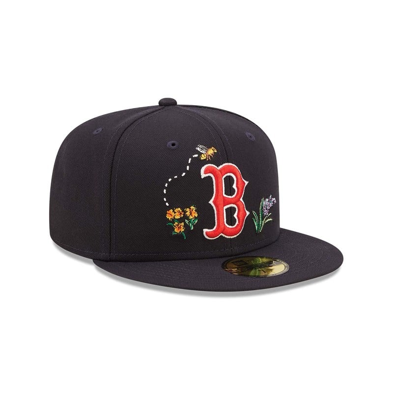 59fifty New Era Boston Sox Watercolour Floral Gorras Azules | NP9827403