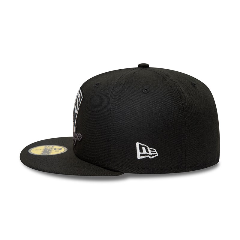 59fifty New Era Brooklyn Nets Dual Logo Fitted Gorras Negros | PV2347061