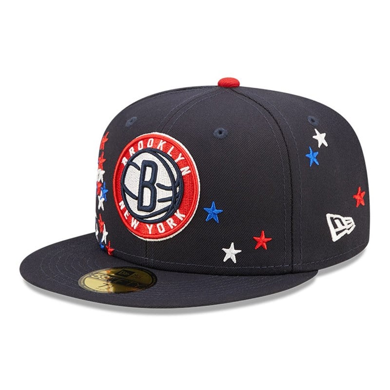 59fifty New Era Brooklyn Nets NBA Americana Fitted Gorras Azules | TS8493572