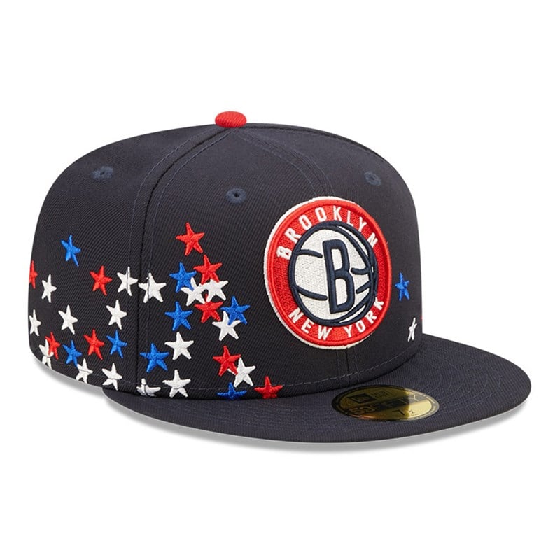 59fifty New Era Brooklyn Nets NBA Americana Fitted Gorras Azules | TS8493572