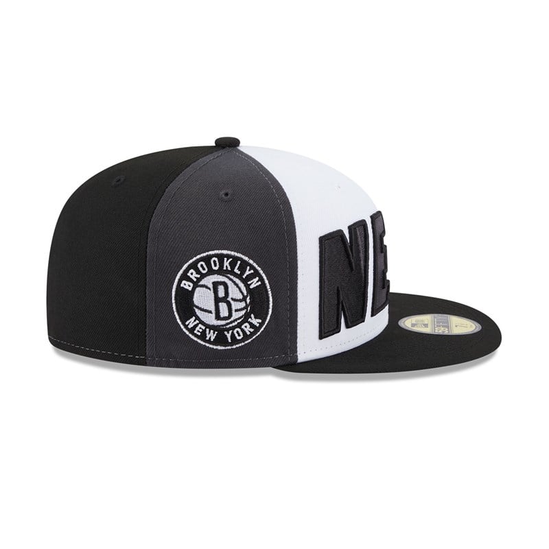 59fifty New Era Brooklyn Nets NBA Back Half Fitted Gorras Negros | SX8041352