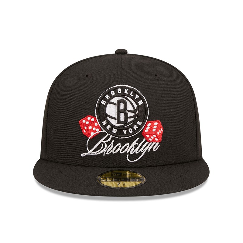 59fifty New Era Brooklyn Nets Roller Fitted Gorras Negros | KR5814967