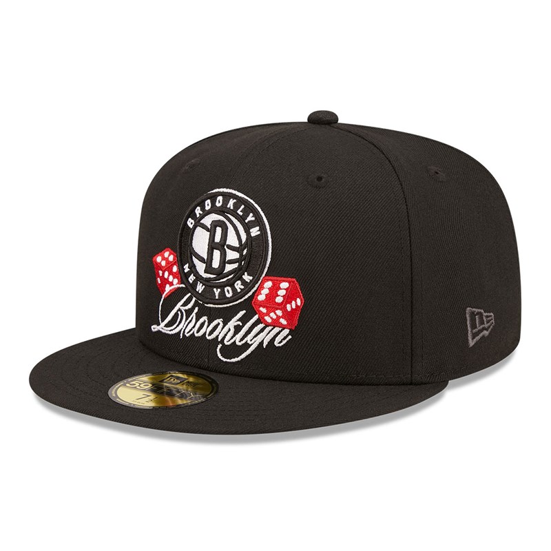 59fifty New Era Brooklyn Nets Roller Fitted Gorras Negros | KR5814967