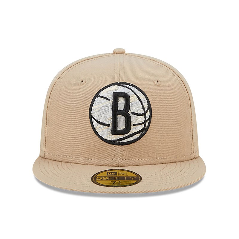 59fifty New Era Brooklyn Nets Team Neon Fitted Gorras Marrom | AX8623910