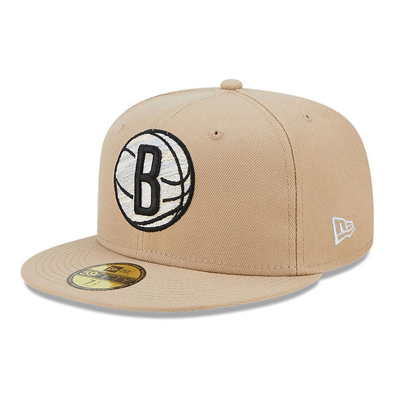 59fifty New Era Brooklyn Nets Team Neon Fitted Gorras Marrom | AX8623910