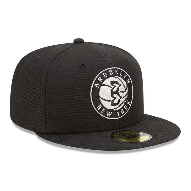 59fifty New Era Brooklyn Nets Twilight Fantasy Fitted Gorras Negros | YA4918256