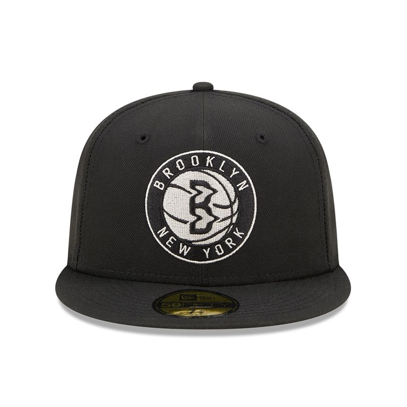 59fifty New Era Brooklyn Nets Twilight Fantasy Fitted Gorras Negros | YA4918256