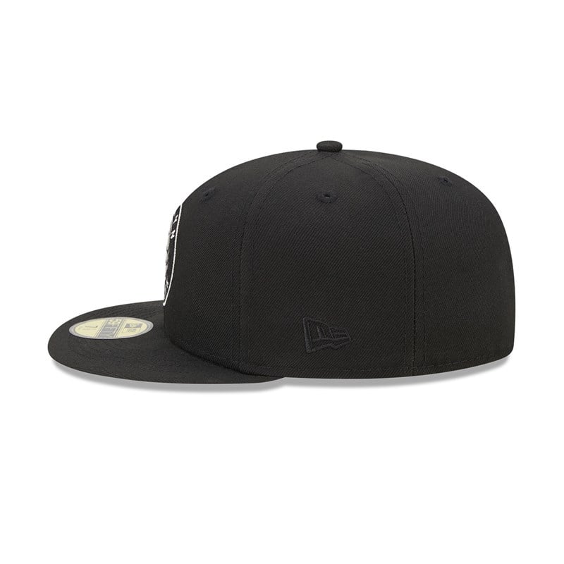 59fifty New Era Brooklyn Nets Twilight Fantasy Fitted Gorras Negros | YA4918256