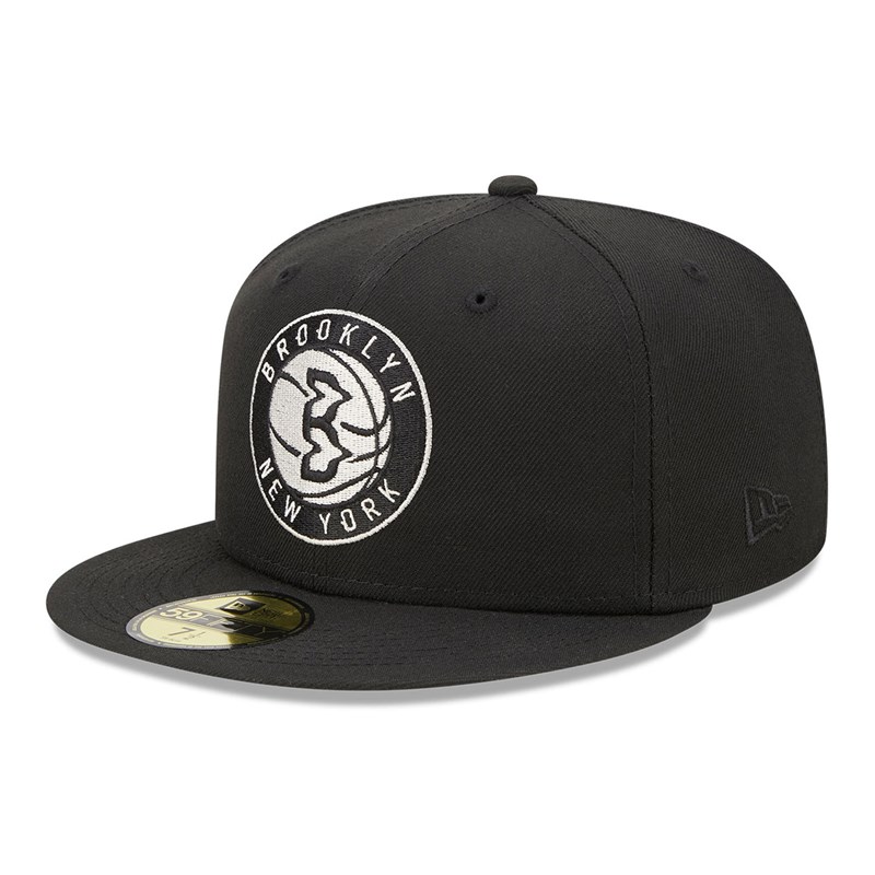 59fifty New Era Brooklyn Nets Twilight Fantasy Fitted Gorras Negros | YA4918256