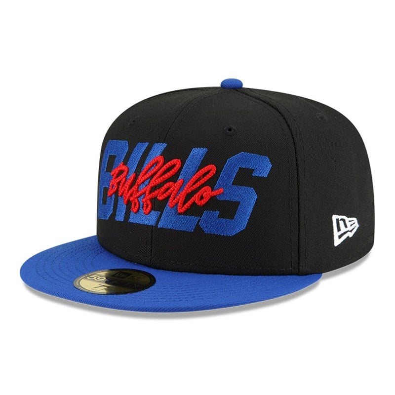 59fifty New Era Buffalo Bills NFL Draft Fitted Gorras Negros | JK5374916