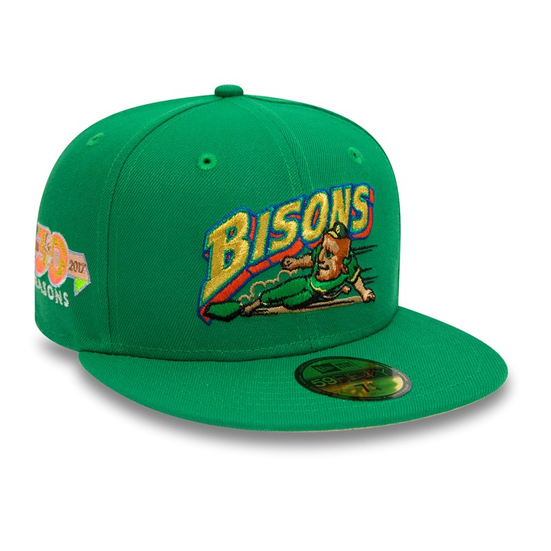 59fifty New Era Buffalo Bisons Milb Fitted Gorras Verdes | HC7680543