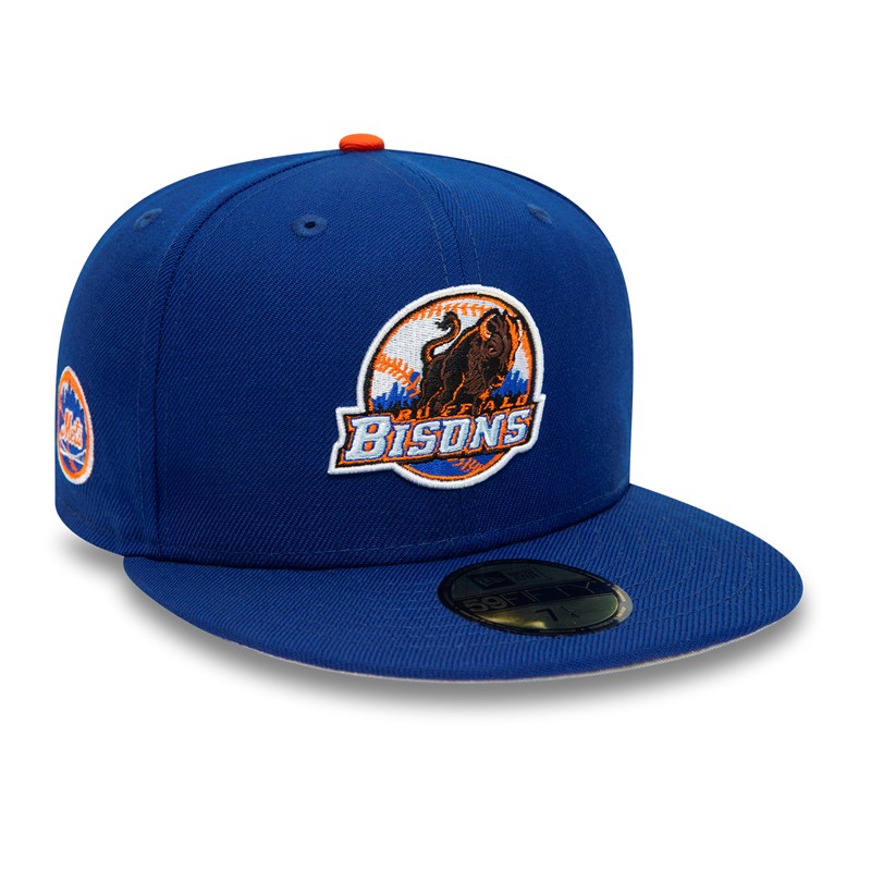 59fifty New Era Buffalo Bisons Milb Fitted Gorras Azules | UZ6209815