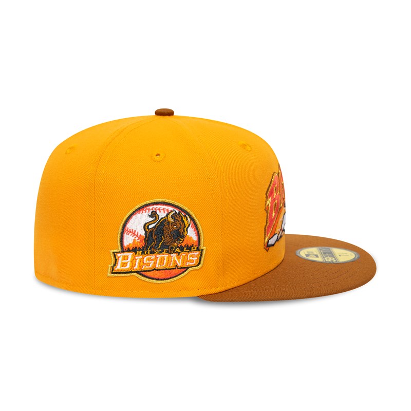 59fifty New Era Buffalo Bisons Milb Fitted Gorras Naranjas | VM7902586