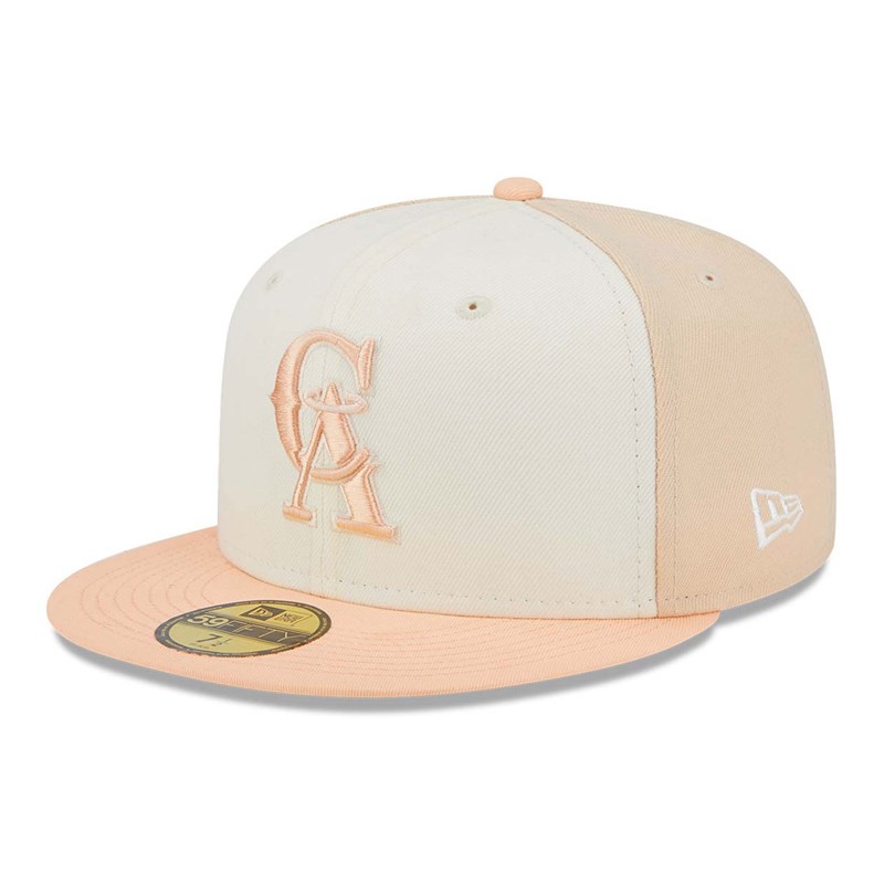 59fifty New Era California Angels Anniversary Fitted Gorras Rosas | SG4819365