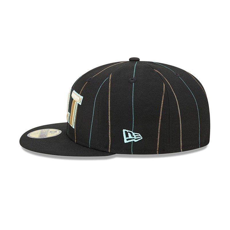 59fifty New Era Charlotte Hornets Authentics City Edition Fitted Gorras Negros | JL2031684