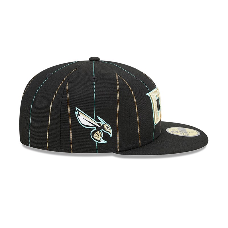 59fifty New Era Charlotte Hornets Authentics City Edition Fitted Gorras Negros | JL2031684