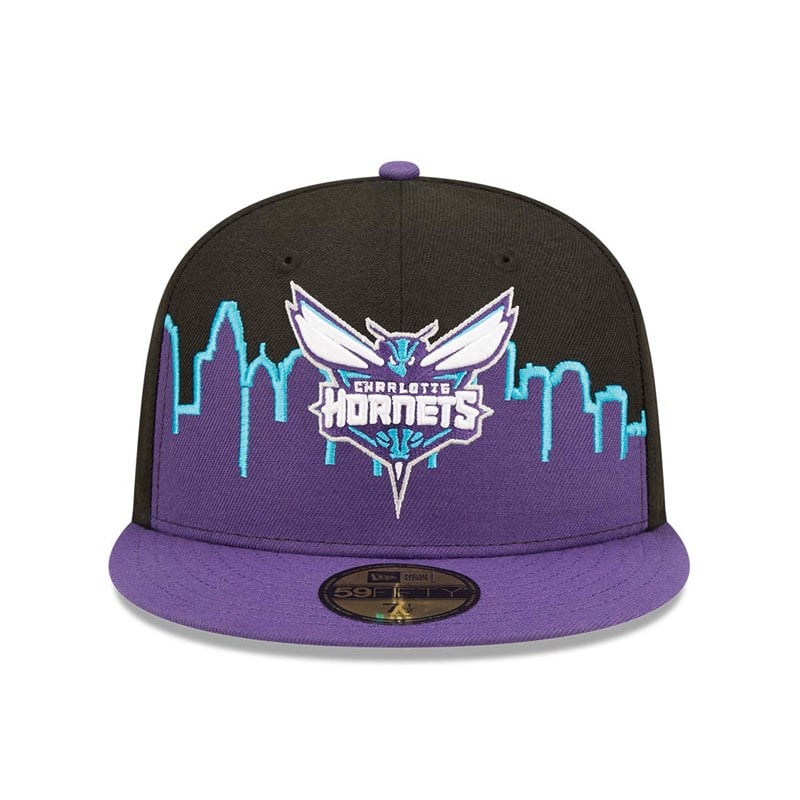 59fifty New Era Charlotte Hornets NBA 2022 Fitted Gorras Negros | WZ3241875