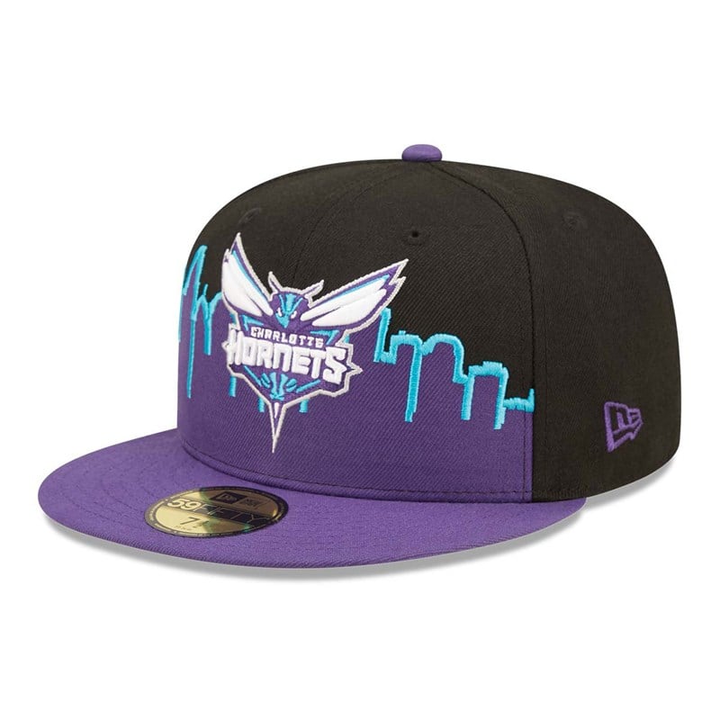 59fifty New Era Charlotte Hornets NBA 2022 Fitted Gorras Negros | WZ3241875