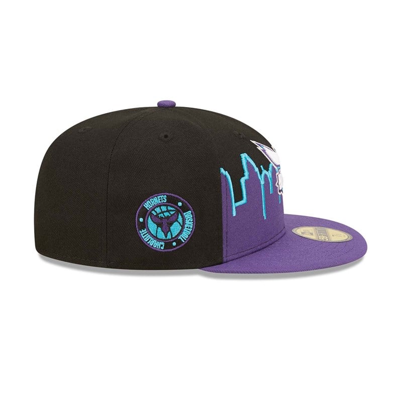 59fifty New Era Charlotte Hornets NBA 2022 Fitted Gorras Negros | WZ3241875