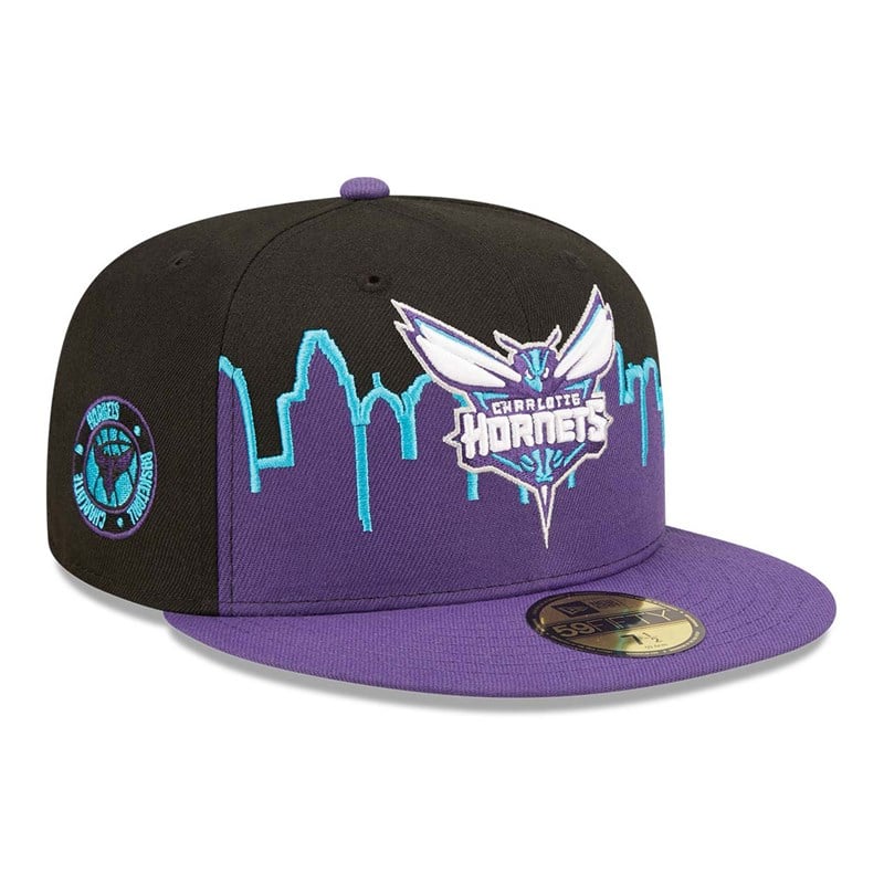 59fifty New Era Charlotte Hornets NBA 2022 Fitted Gorras Negros | WZ3241875