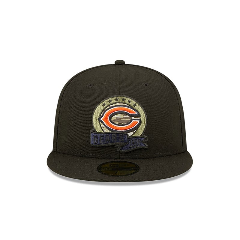 59fifty New Era Chicago Bears NFL Salute To Service Fitted Gorras Negros | RD1903568