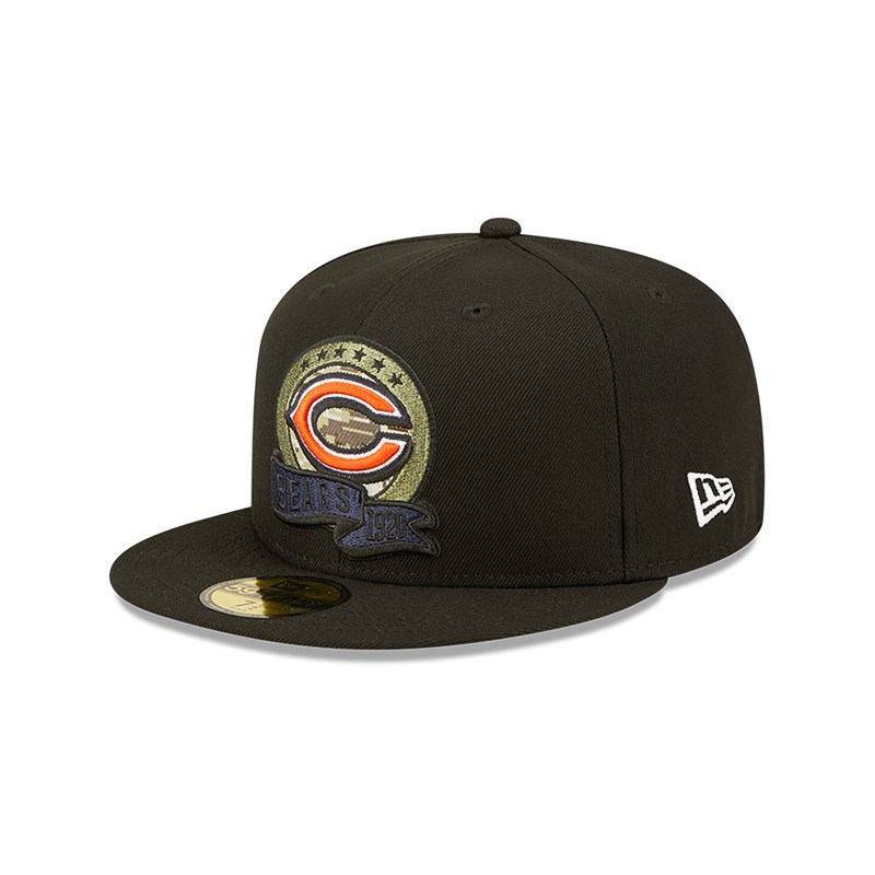 59fifty New Era Chicago Bears NFL Salute To Service Fitted Gorras Negros | RD1903568