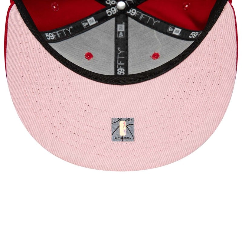 59fifty New Era Chicago Bulls Chain Stitch Heart Fitted Gorras Rojos | ZH7394028