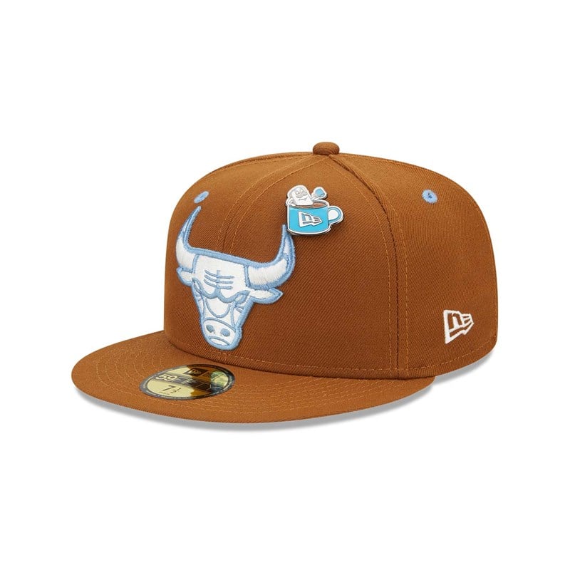 59fifty New Era Chicago Bulls Hot Cocoa Fitted Gorras Marrom | DZ3917685