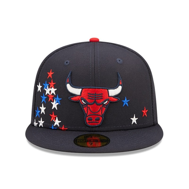 59fifty New Era Chicago Bulls NBA Americana Fitted Gorras Azules | QZ5493816