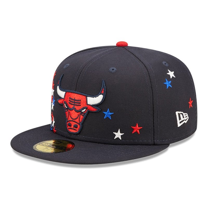 59fifty New Era Chicago Bulls NBA Americana Fitted Gorras Azules | QZ5493816