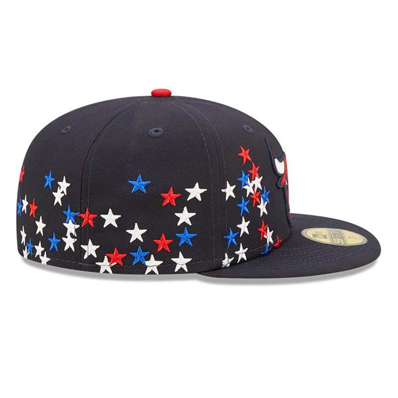 59fifty New Era Chicago Bulls NBA Americana Fitted Gorras Azules | QZ5493816