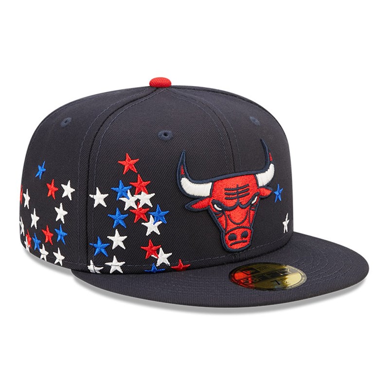 59fifty New Era Chicago Bulls NBA Americana Fitted Gorras Azules | QZ5493816