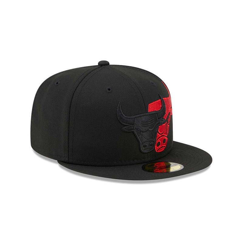 59fifty New Era Chicago Bulls NBA Elements Fitted Gorras Negros | ZW7196845