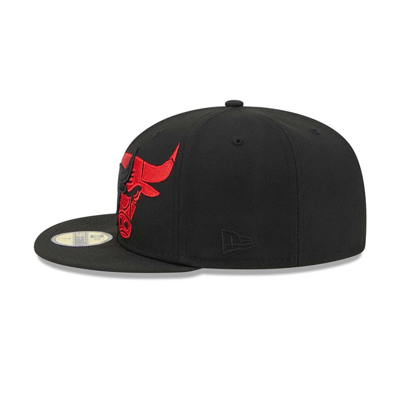 59fifty New Era Chicago Bulls NBA Elements Fitted Gorras Negros | ZW7196845