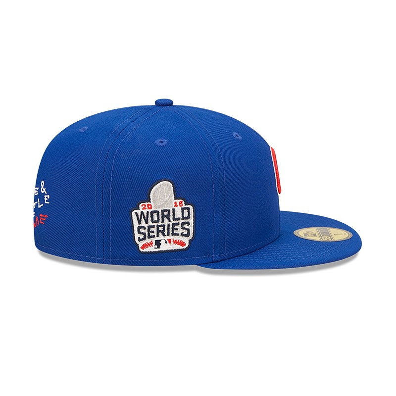 59fifty New Era Chicago Cubs MLB Team Heart Fitted Gorras Azules | ZO5630849