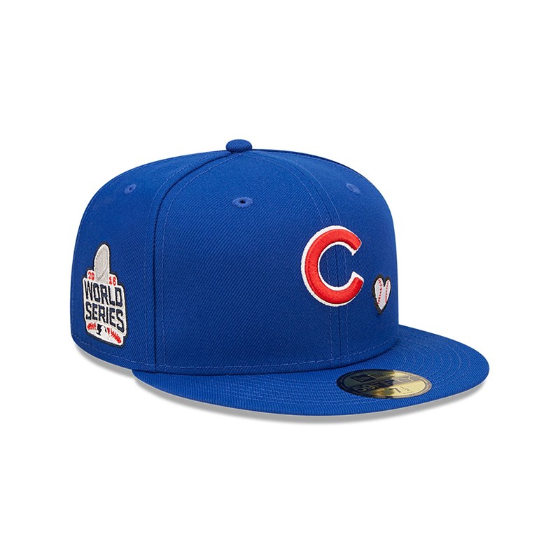 59fifty New Era Chicago Cubs MLB Team Heart Fitted Gorras Azules | ZO5630849