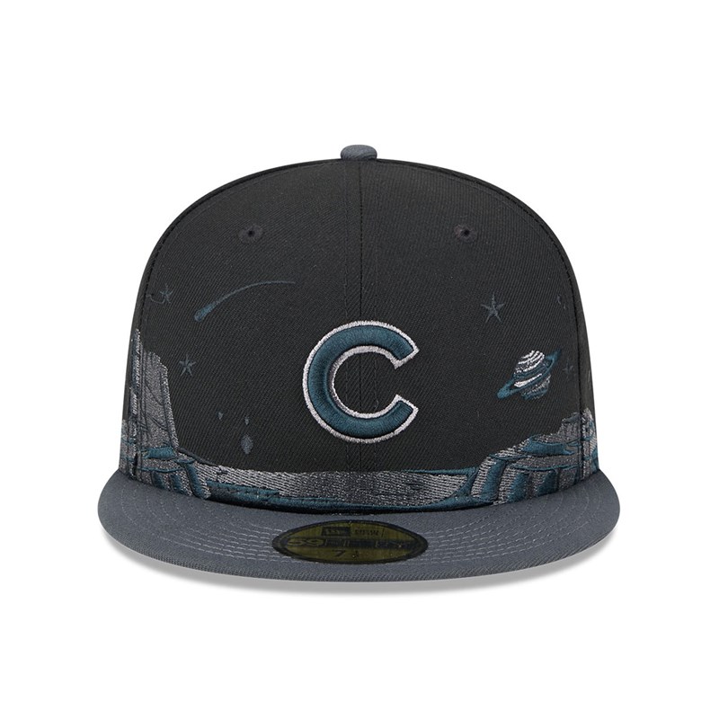 59fifty New Era Chicago Cubs Planetary Fitted Gorras Negros | XW3051428