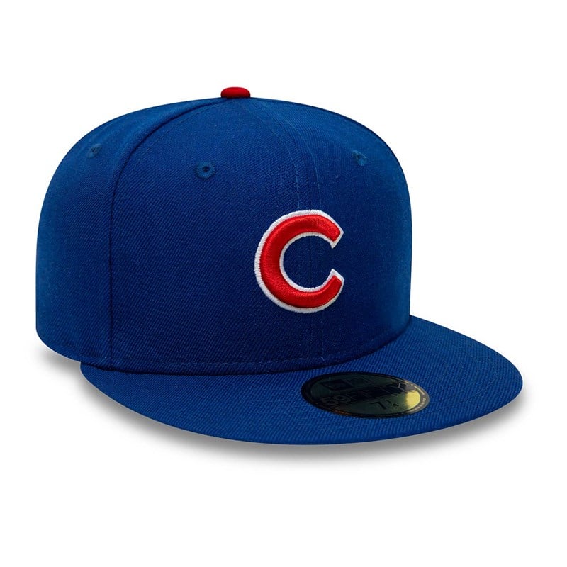 59fifty New Era Chicago Cubs Premium Authentic On Field Game Lana Fitted Gorras Azules | LU3954072