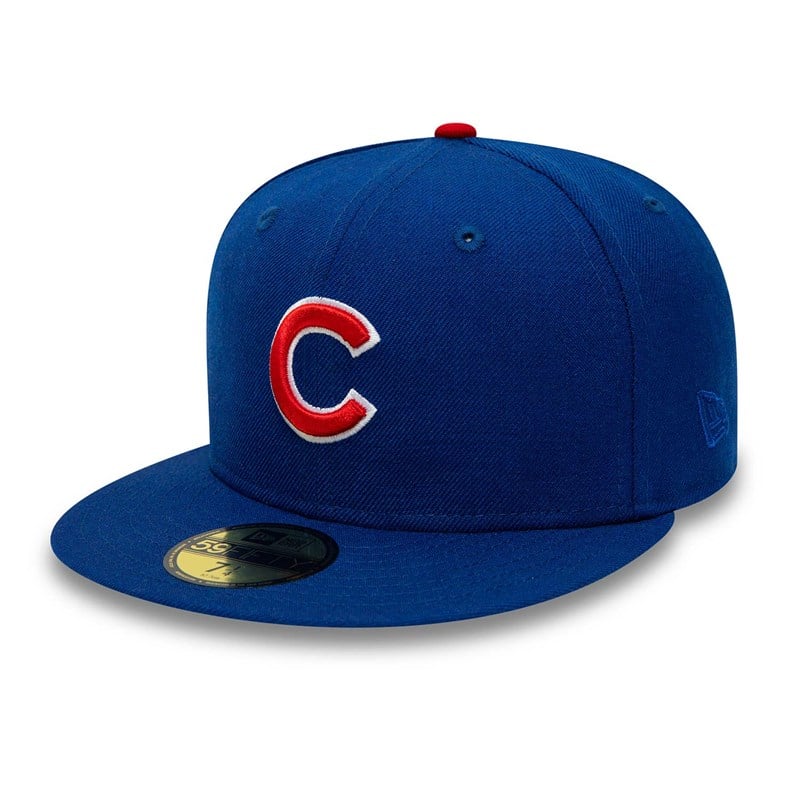 59fifty New Era Chicago Cubs Premium Authentic On Field Game Lana Fitted Gorras Azules | LU3954072