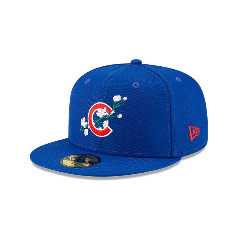 59fifty New Era Chicago Cubs Side Patch Bloom Fitted Gorras Azules | JA2817536