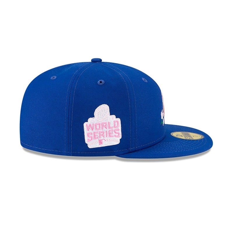 59fifty New Era Chicago Cubs Side Patch Bloom Fitted Gorras Azules | JA2817536